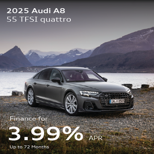 front facing Audi A8 parked